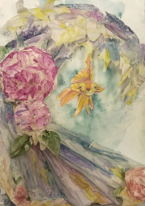 1 Варвара Агеева11 летЗолотая рыбка 2026 бумага,краска- объемная апликация .   ДШИ 7 Балашиха