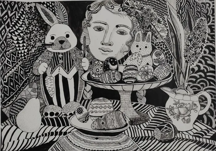 8 Полякова Александра 12лет, Пасха, смешанная техника, Михайлина ИС, МУДО ПДХШ