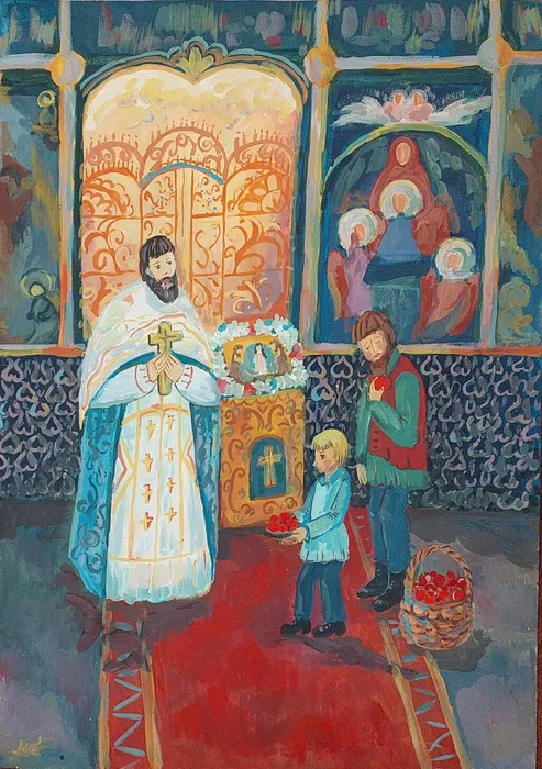 17 Тишина Ирина валерьевна 14 лет Яблочный спас И.С.Шмелев Лето Господне