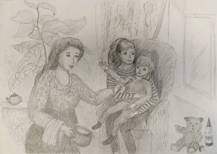 1 Аникеева Екатерина-10 л-Мой младший брат-2025-карандаш-Раменско, МУДО ДШИ №1