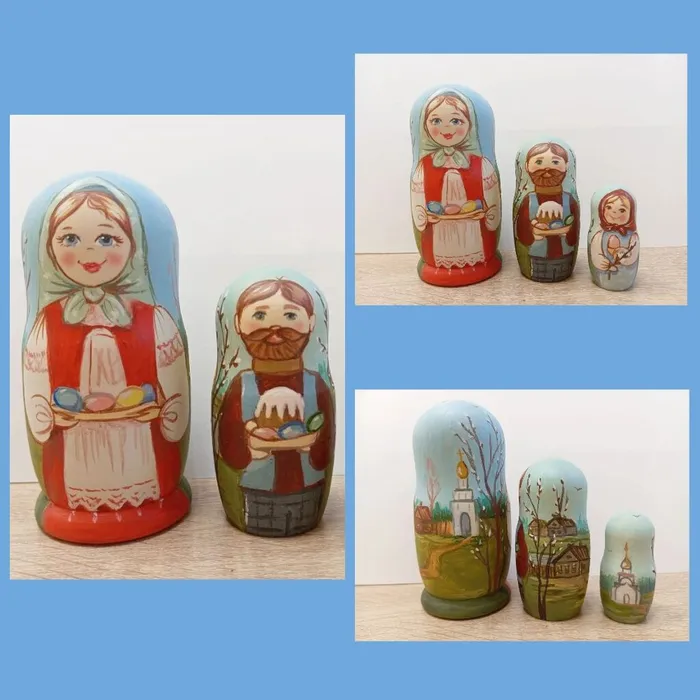 3 Чернова Анна, 13 лет. Пасха в кругу семьи. 2026. Роспись по дереву. Старая Купавна, МУДО Купавинская ДШИ_1