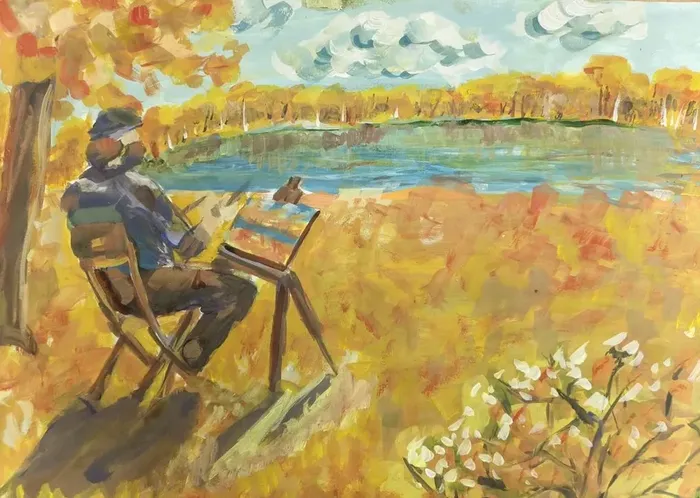 1 Бердюгина Василиса, 15 лет. Левитан за работой ДШИ 3 балашиха