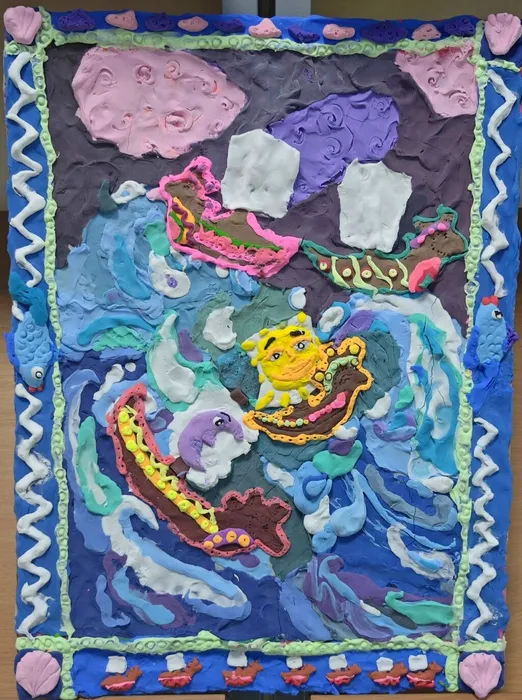 5 Космодемьянская Валентина, 10 лет Корабли в бурном море ДШИ Времена года г. Видное