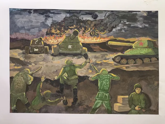 6 Смирнов Роман, 11 лет,  За Родину,  гуашь МБОУ ДО ДШИ Синтез г.о.Серпухов