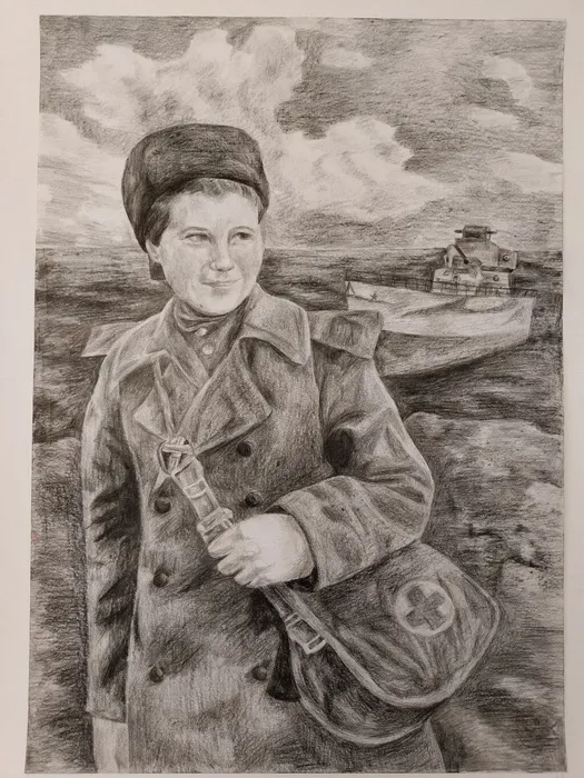 2 Бочарова Злата 14 лет Портрет Екатерины Дёминой Жуковская ДШИ