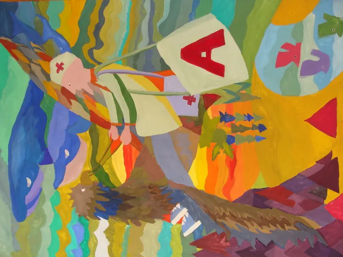 6 Кулакова Елизавета, 10 лет. Лимпопо, Лимпопо, Лимпопо. 2026. Гуашь. п. Обухово, МУДО Обуховская ДШИ