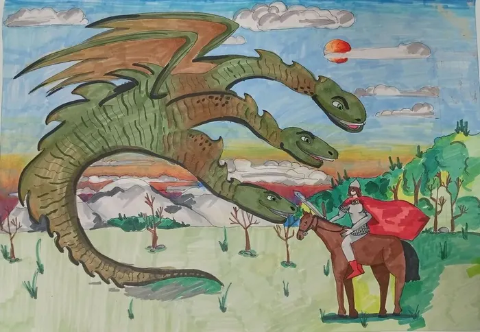 16 Недведская Василиса 12 лет Сказания о драконе, маркер Можайск МБУ ДО ДШИ №1 им. С.В. Герасимова