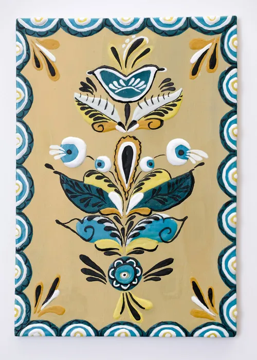 4 Васильева Мира, 14 лет, Роспись по дереву  -Весенняя Уфтюга - по мотивам уфтюжской росписи, 2026, роспись по  дереву, го Люберцы, МУДО ДШИ 3