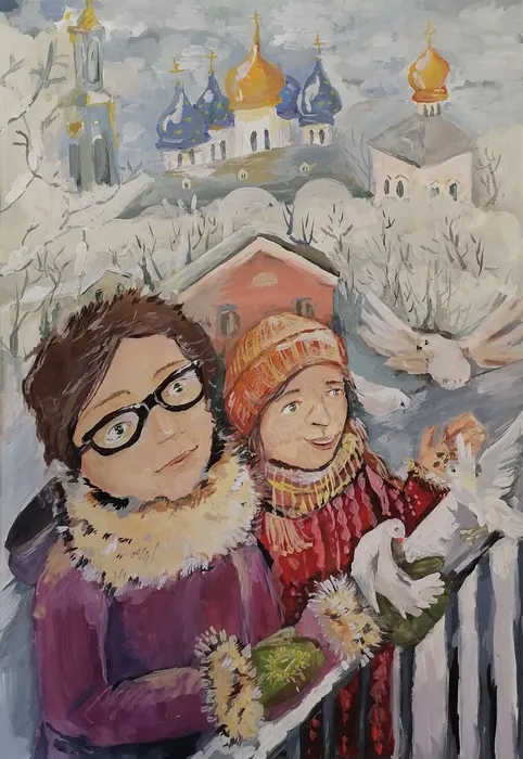8 Липеева Светлана, 11 лет. Гостим в православной столице. 2026 г. Гуашь. Сергиево-Посадский г.о., МБУ ДО ДШИ № 5 г. Краснозаводск