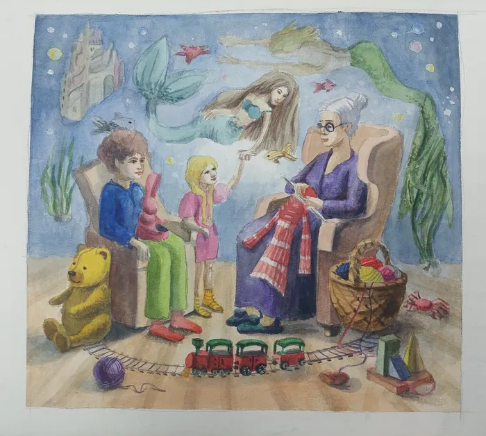 5 Князева Екатерина, 13 лет. Тепло бабушкиных сказок. 2026. Акварель. Балашиха, МБУДО ДШИ 6