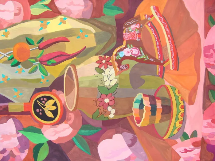 2 Алиева София, 12 лет. Нижегородские мотивы. 2026. Гуашь. п. Обухово, МУДО Обуховская ДШИ