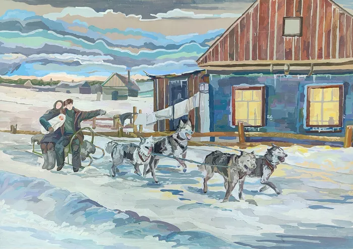 3 Худайшукурова Валерия 17 лет Мой дедушка родился на Севере 2026 Гуашь Электросталь ДХШ