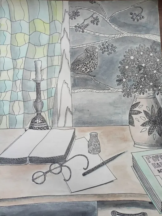 5 Калмыков Фёдор 15 лет «Рабочий стол писателя» Узуновская ДШИ