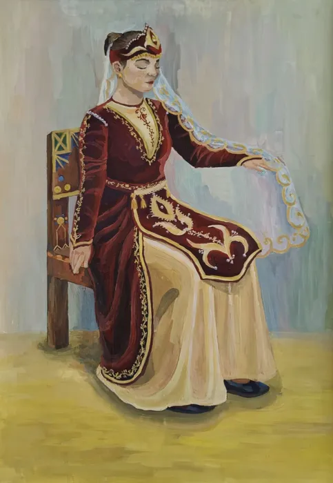 9 Медведева Елизавета 18 лет Девушка в национальном армянском костюме 2024 гуашь Истра МБУДО ДШИ им ВА Ширшова СП ДШИ Вдохновение