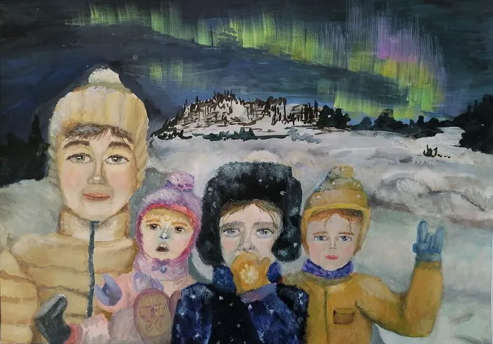 3 Емануилова Софья, 13 лет. Тайны Карельского неба. 2026 г. Сергиево-Посадский г.о., ДШИ № 5 г. Краснозаводск