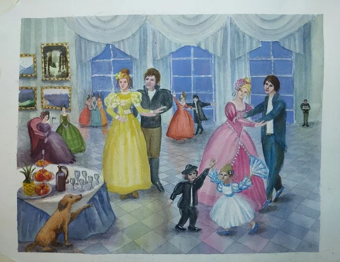 9 Орлова Анастасия, 12 лет. По прочтении Пушкина. 2026. Акварель. Балашиха, МБУДО ДШИ 6